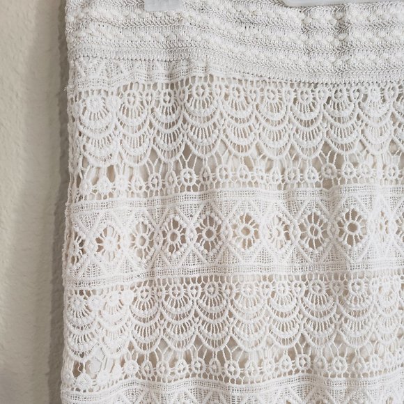 Maurices Cream/Ivory Crochet Pencil Skirt Size XL - Picture 4 of 10